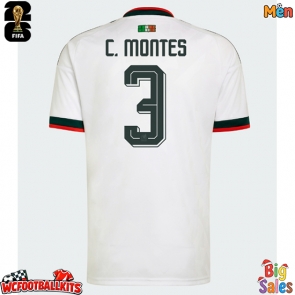 Mexico Cesar Montes #3 Replica Away Stadium Shirt World Cup 2026 Short Sleeve